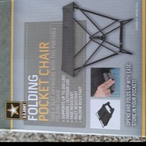 In pocket army folding chair brand new